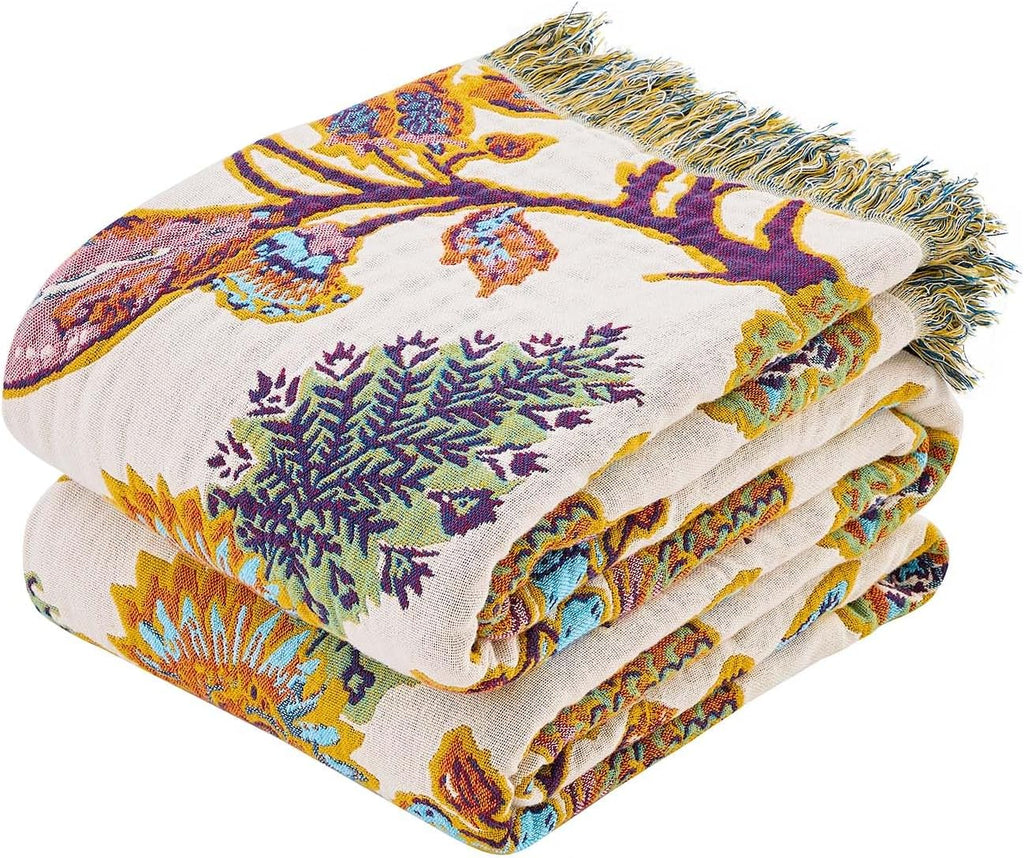 Boho Beige Throw Pillow — 50" — R-throw