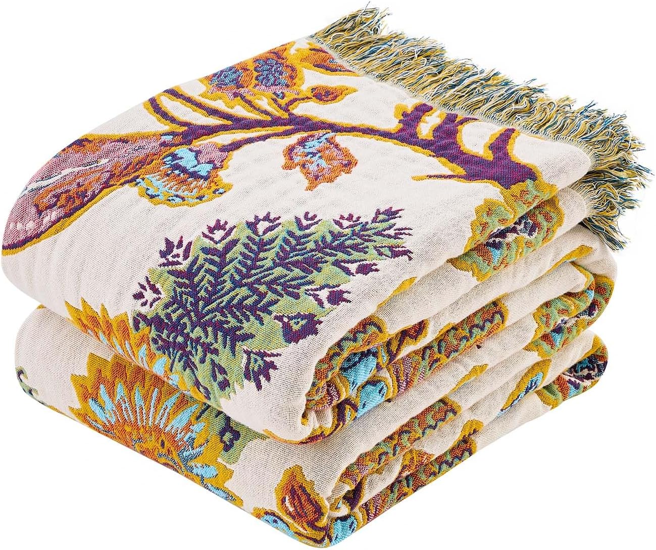 Boho Beige Throw Pillow — 50" — R-throw
