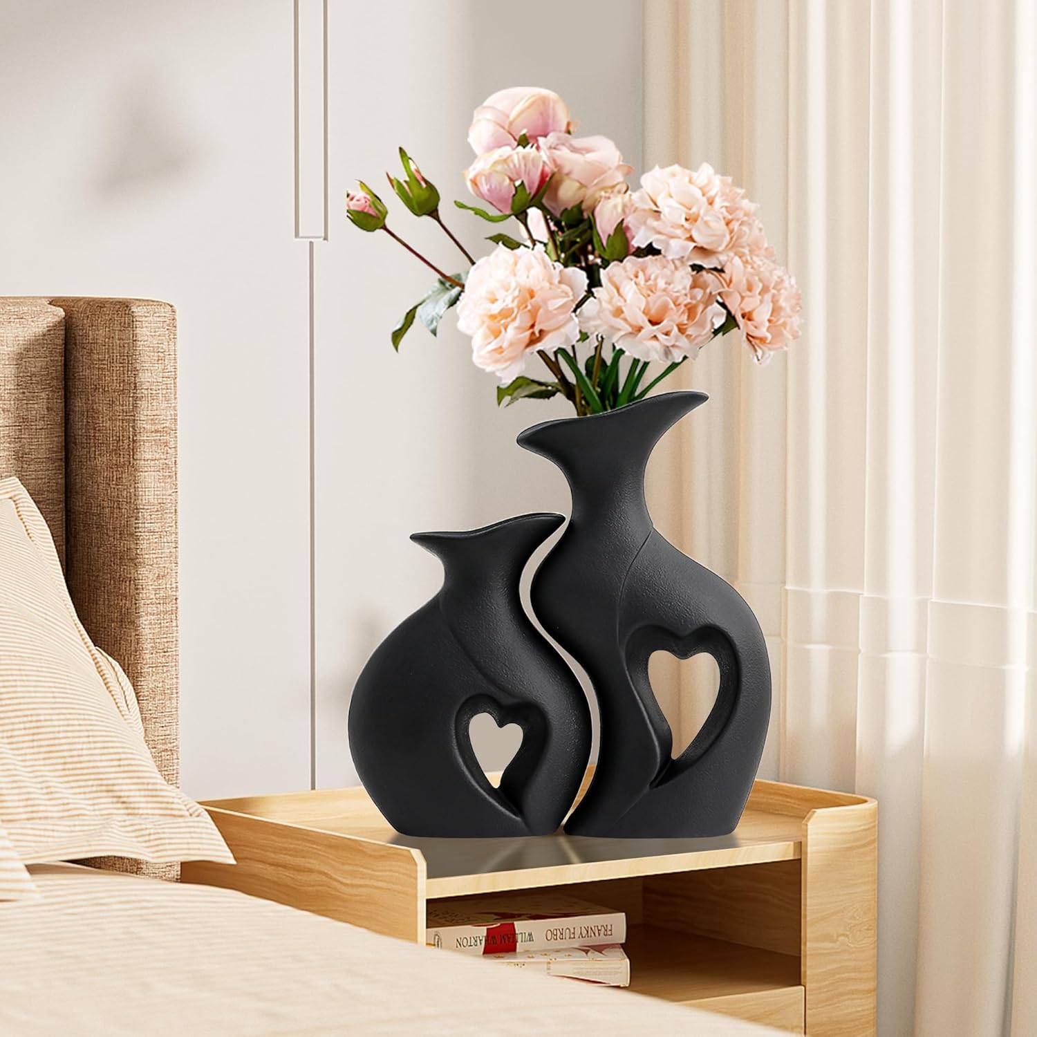 Modern Beige Flower Vase — 9.7" - View 3