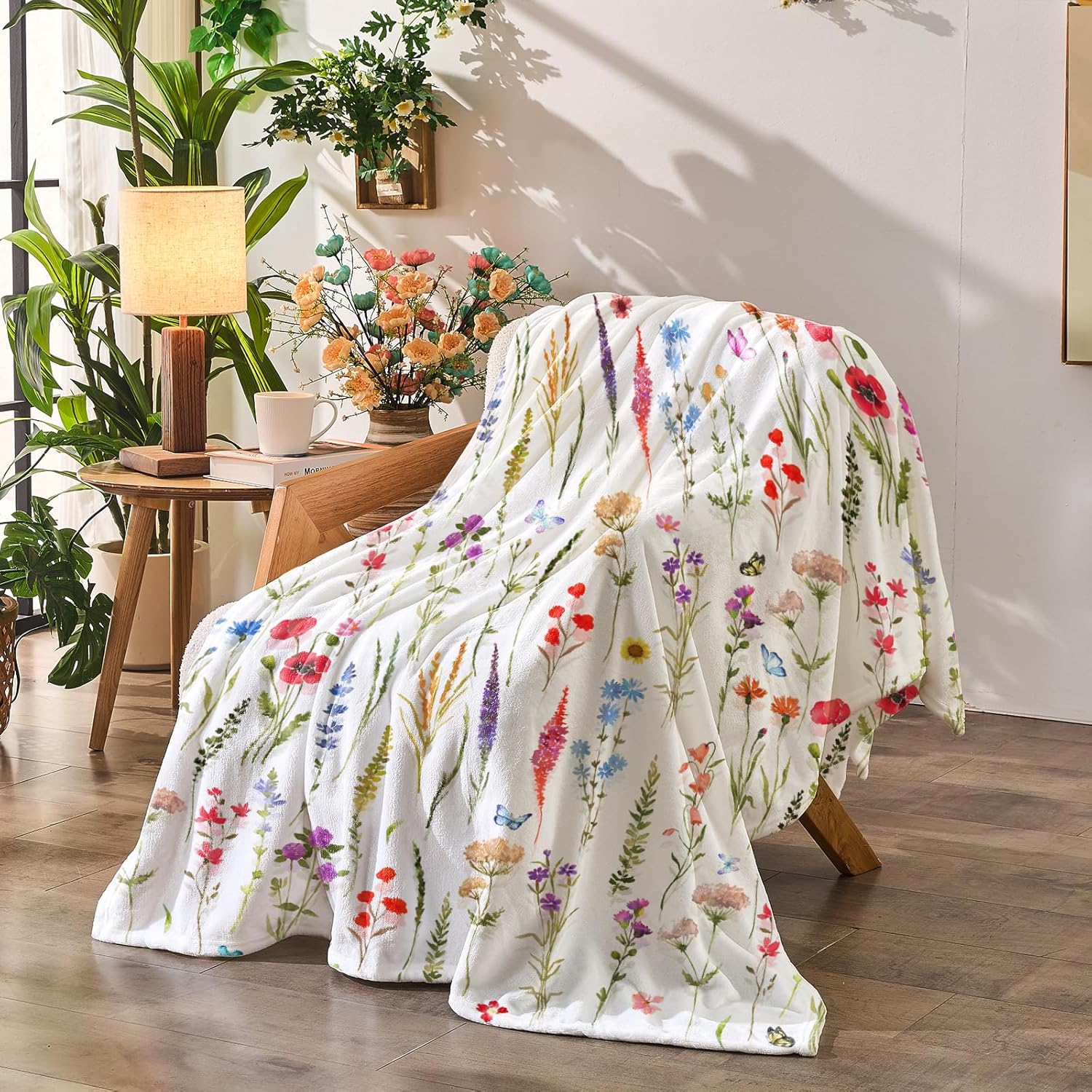 Beige Throw Pillow — 50" — Wildflower