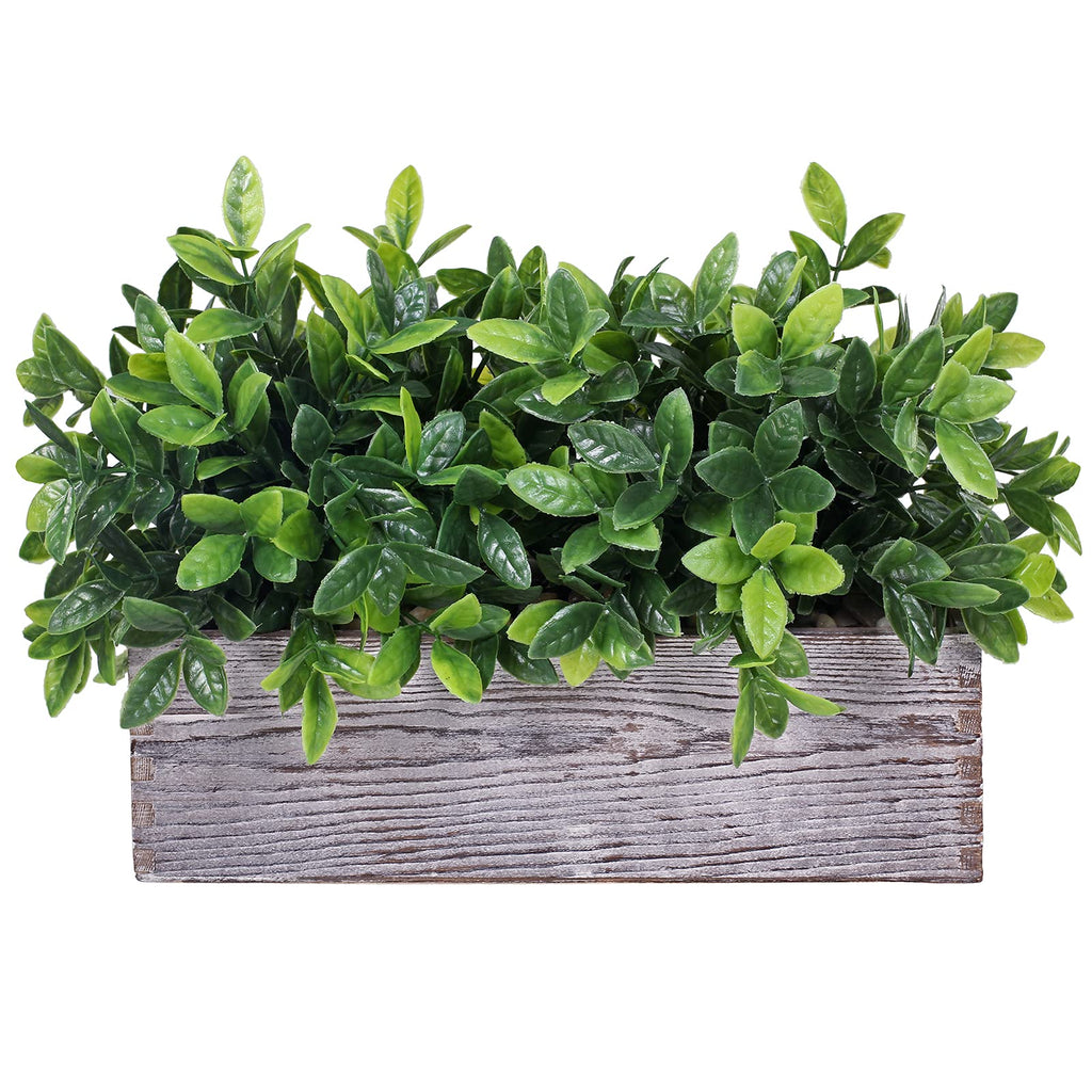Rectangular Farmhouse Wood Artificial Plant