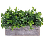 Rectangular Farmhouse Wood Artificial Plant