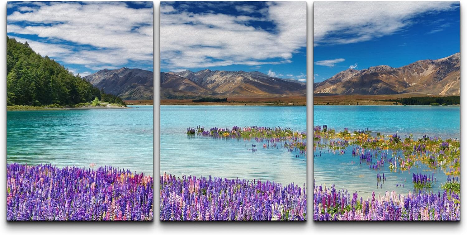 Framed Fabric Wall Art — 24" — 36" x 24" x 3 Panels