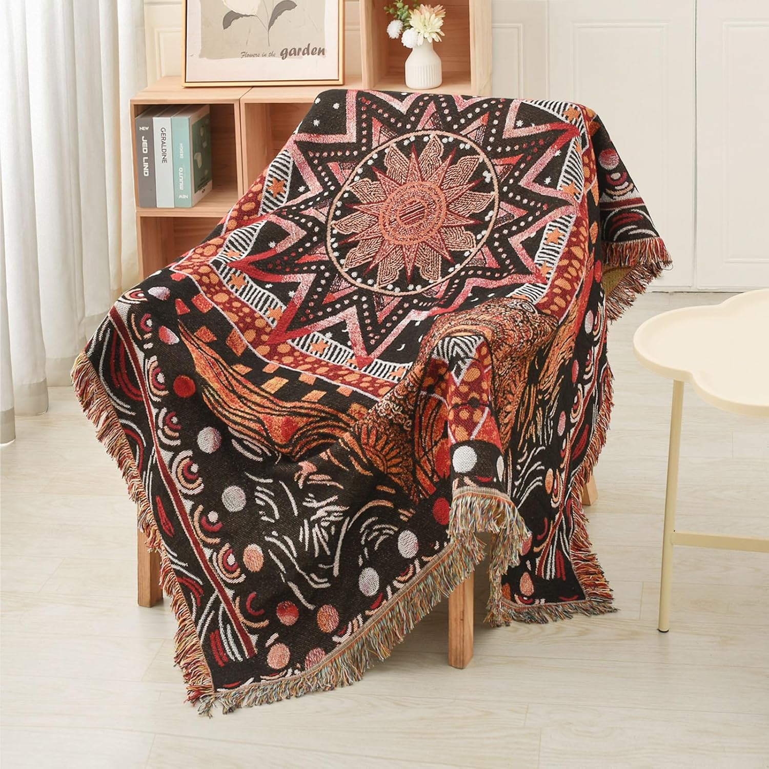 Boho Black Wall Art — 50" — Boho Patten 6