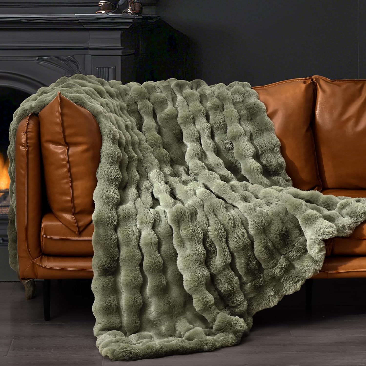 Luxe Beige Throw Pillow — 50" - View 3