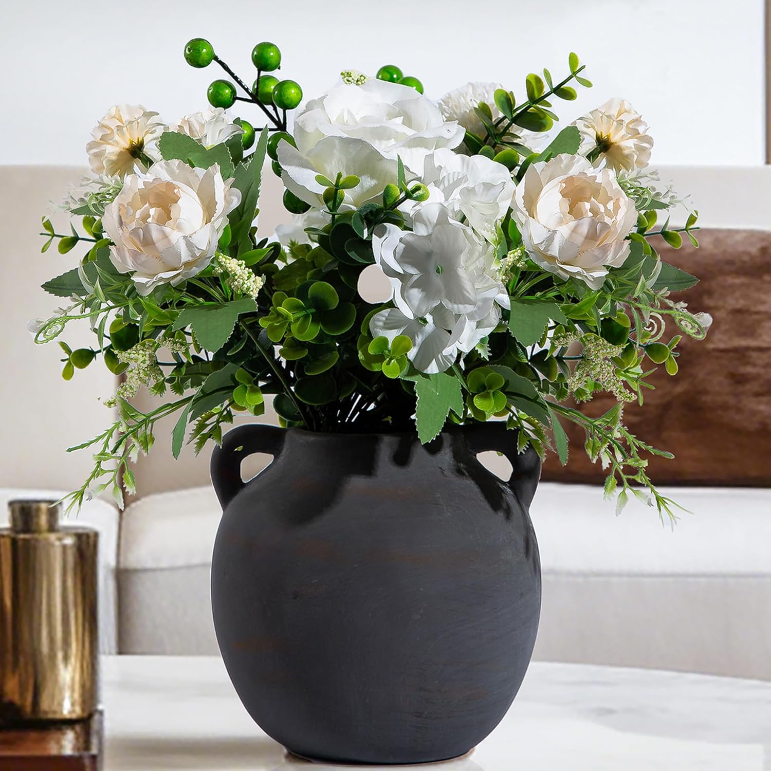 Vintage Farmhouse Ceramic Flower Vase — 112-7-6in