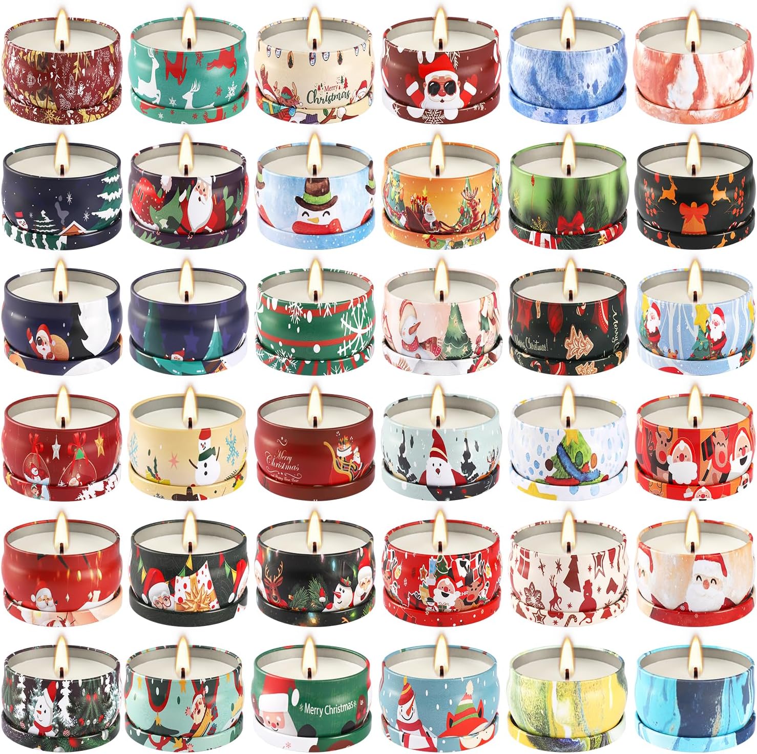 Soy Wax Brown Scented Candle — 36Pack-Christmas-Scented