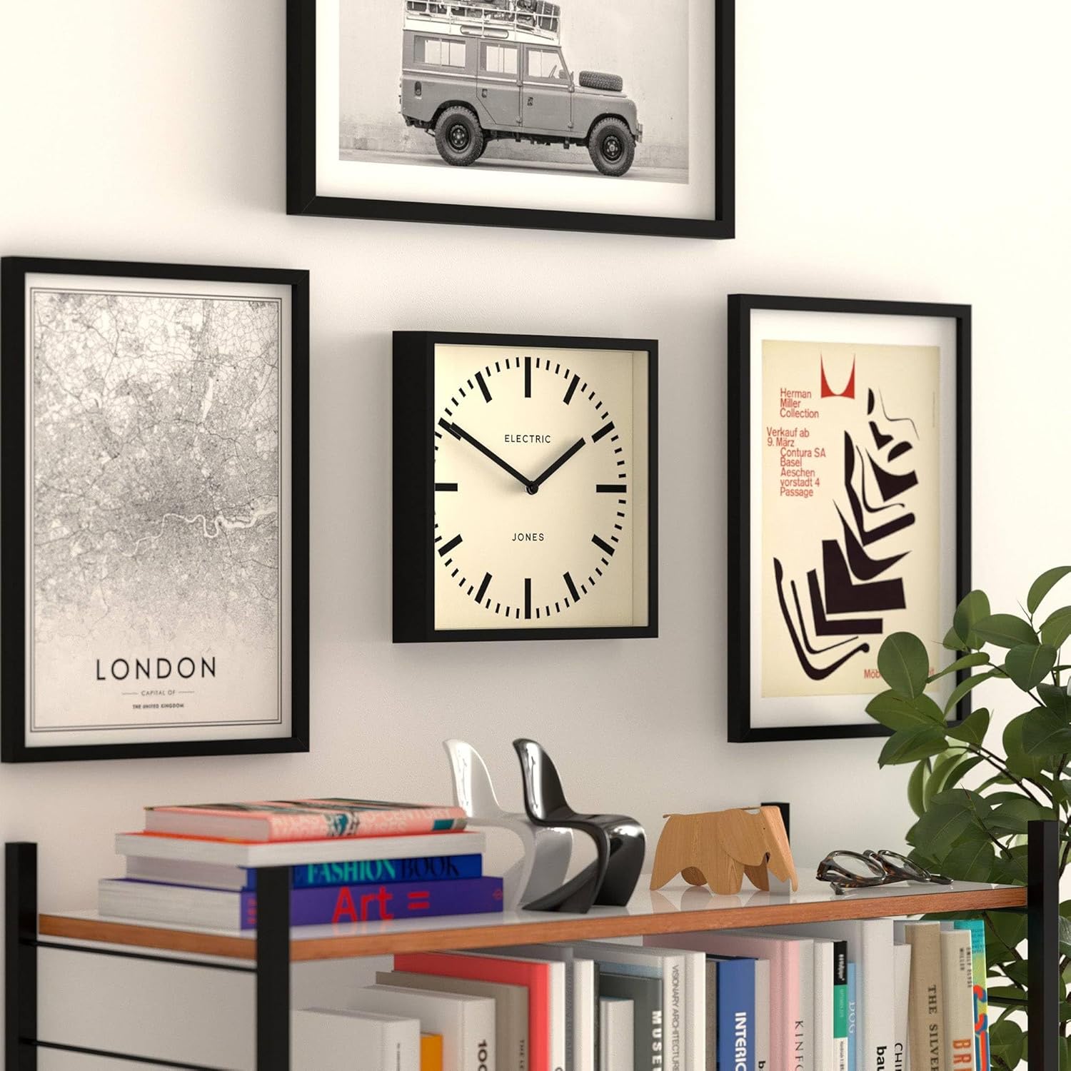 Black Wall Clock — 10" - View 5
