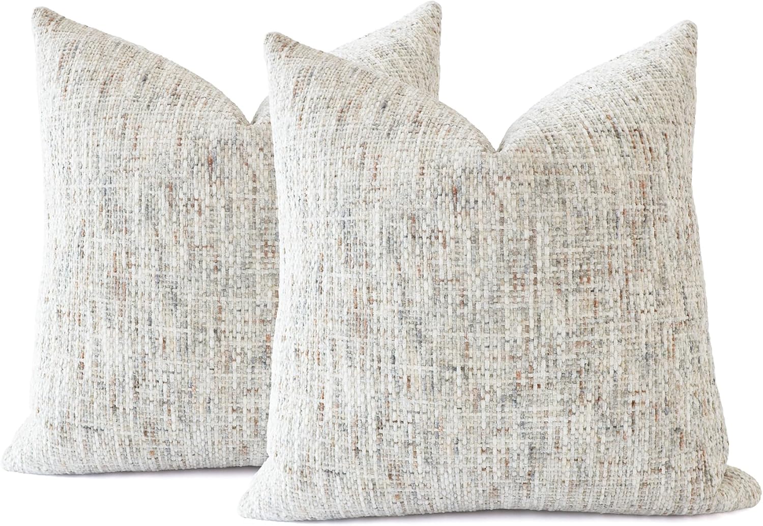 Chenille Boho Beige Throw Pillow Cover — 18" — Neutral