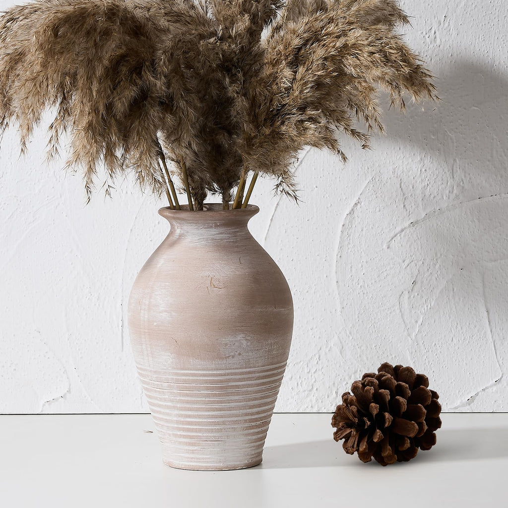 Farmhouse Beige Flower Vase — 2"