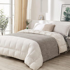 Oversized Beige Throw Pillow — 60" - View 5