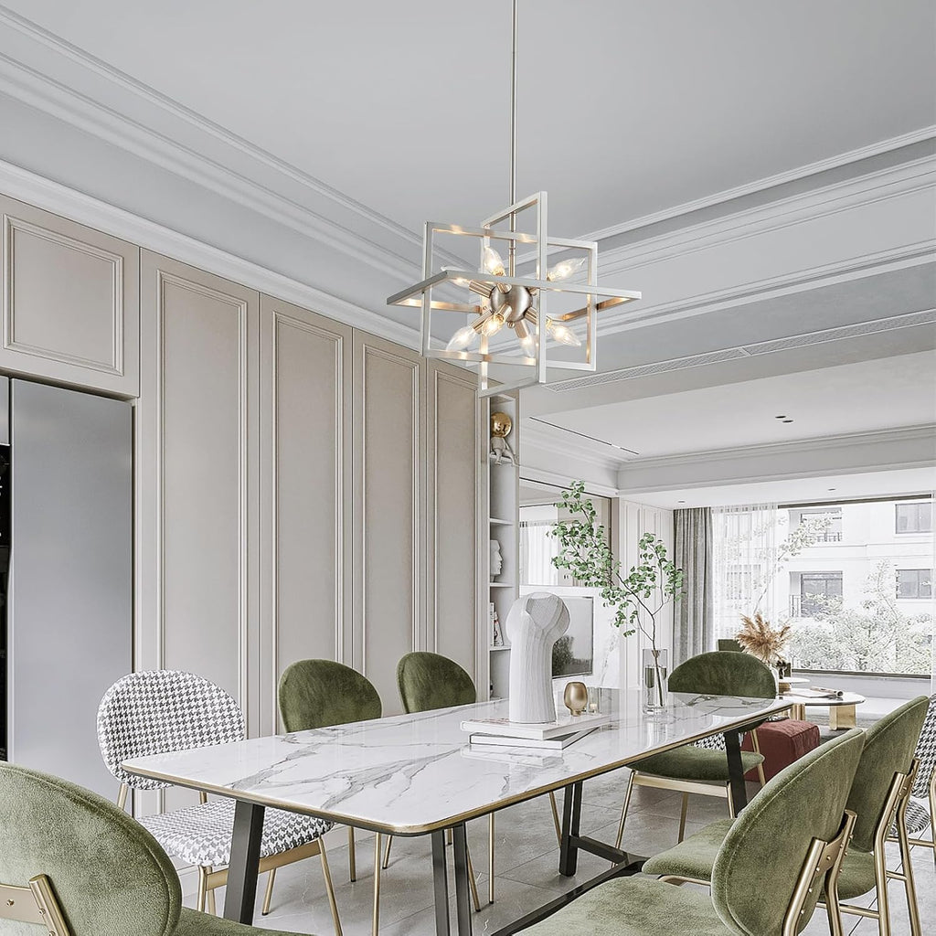 Farmhouse Gold Chandelier — 8-Light - View 7