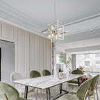 Farmhouse Gold Chandelier — 8-Light - View 7