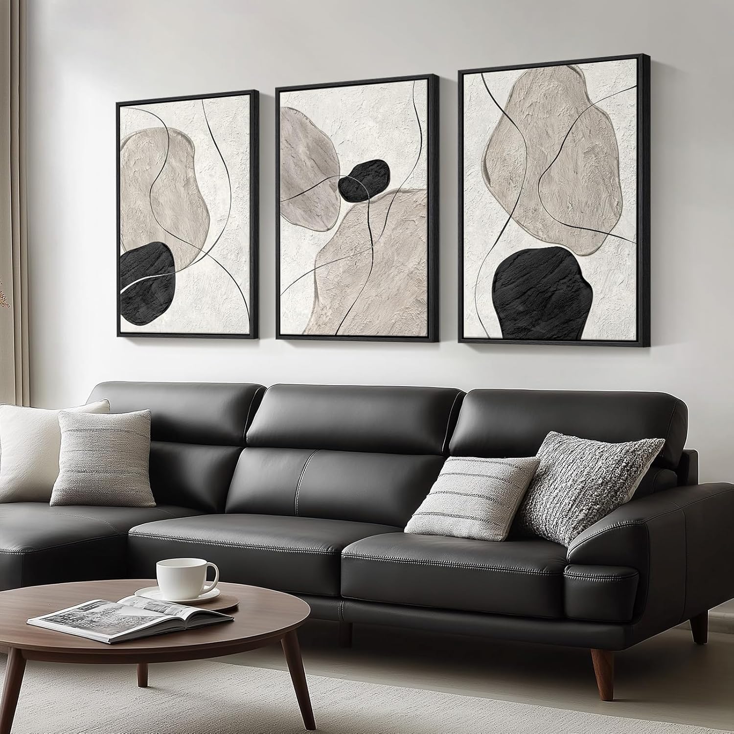 Framed Modern Beige Wall Decor — 24" - View 7
