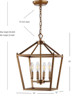 Antique Farmhouse Gold LED Bulb — 4-Light - View 5