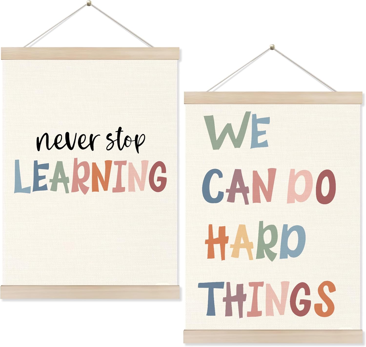 Framed Boho Fabric Wall Decor — 16" — Boho Inspirational