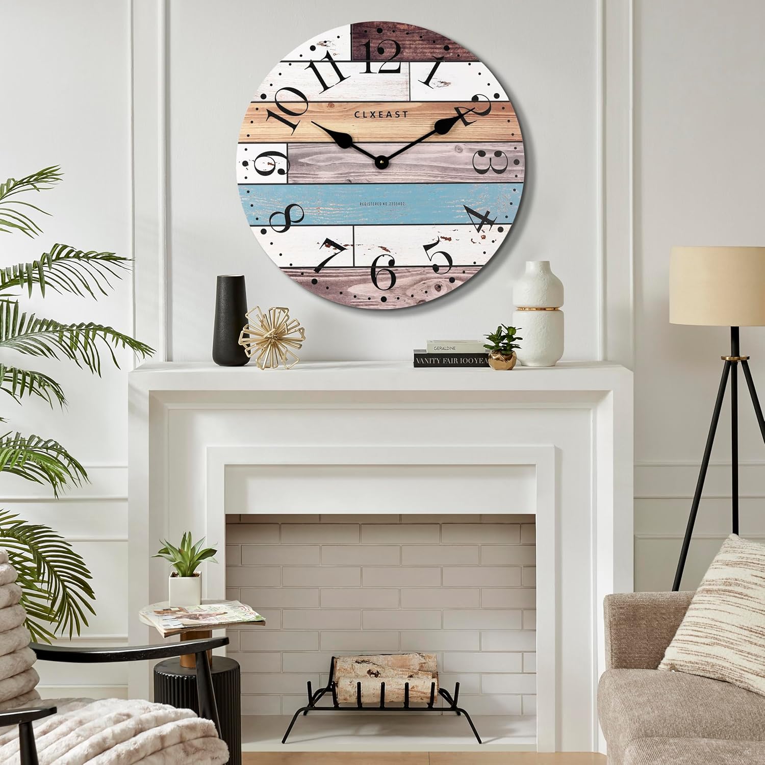 Farmhouse Wood Wall Clock — 24" - View 5