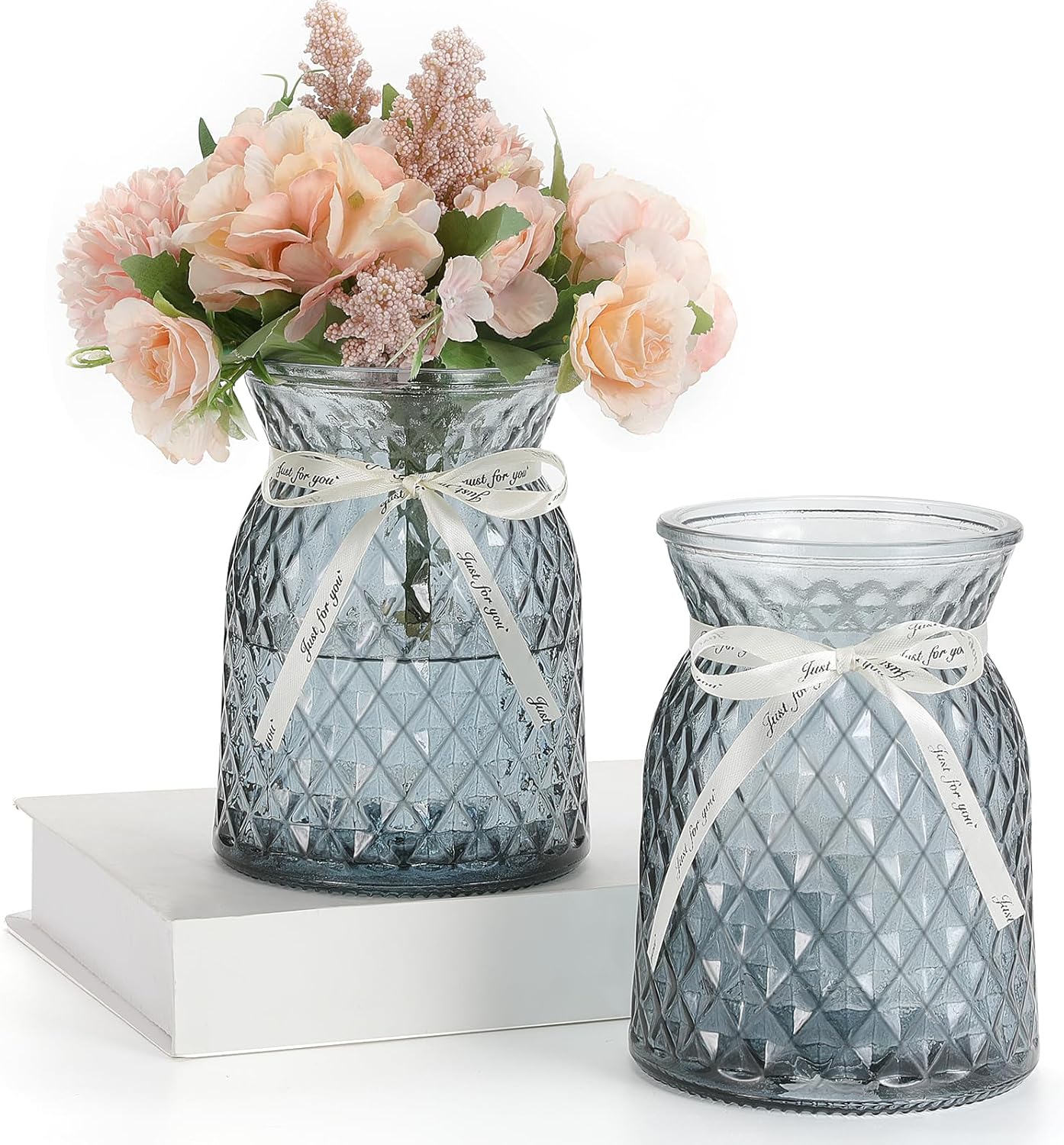 Vintage Grey Flower Vase — 6.3" — Gray