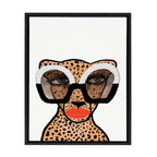 Framed Modern Beige Canvas Wall Art — 18"