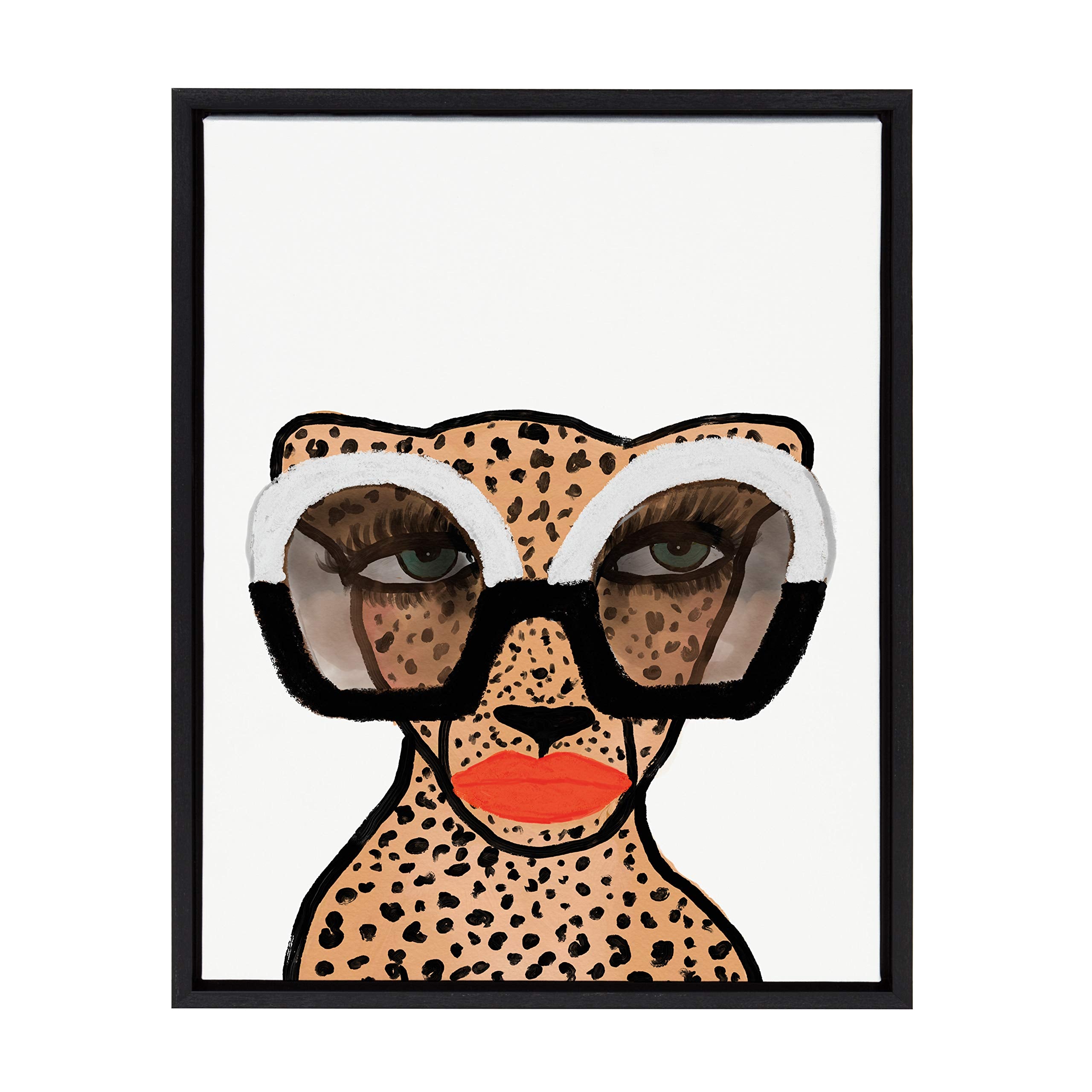 Framed Modern Beige Canvas Wall Art — 18"