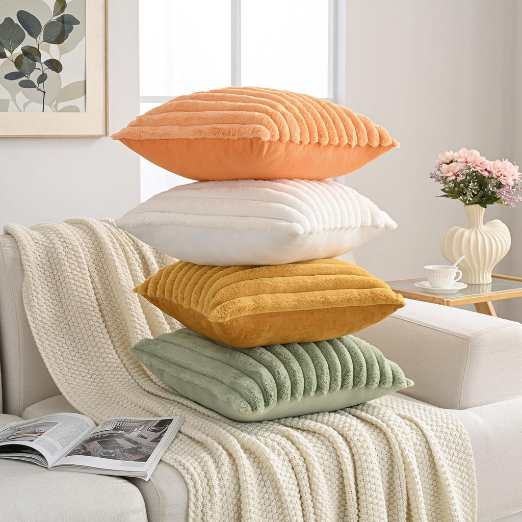 Modern Beige Throw Pillow Cover — 18" - View 2