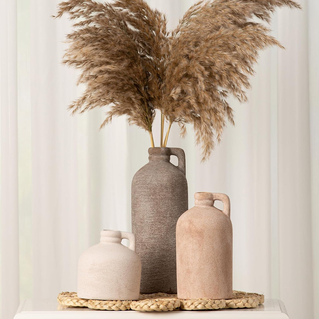 Farmhouse Brown Flower Vase — Set of 3 - View 8