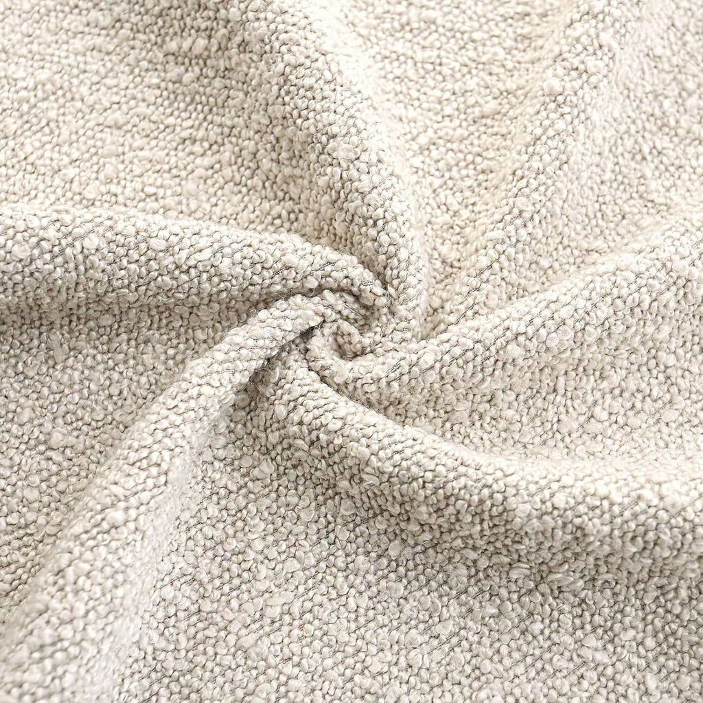 Boucle Beige Throw Pillow Cover — 22" - View 3