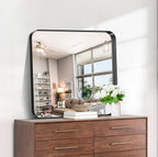 Rectangular Luxe Black Mirror — 30" - View 2
