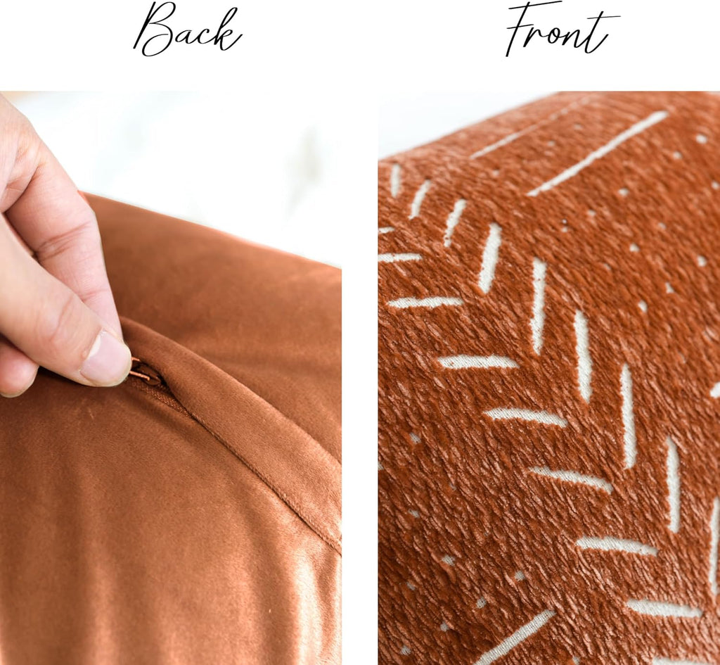 Lumbar Boho Beige Throw Pillow Cover — 20" - View 5