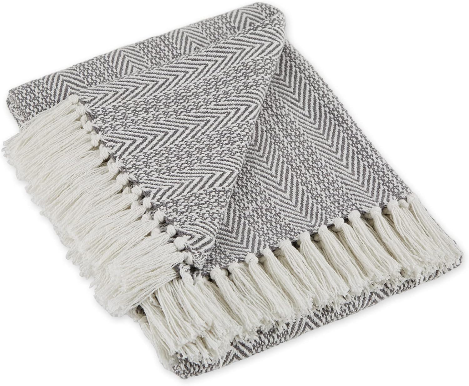Beige Throw Pillow — 60" — Gray