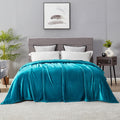 Velvet Luxe Beige Throw Pillow — 50" — Plain - Teal