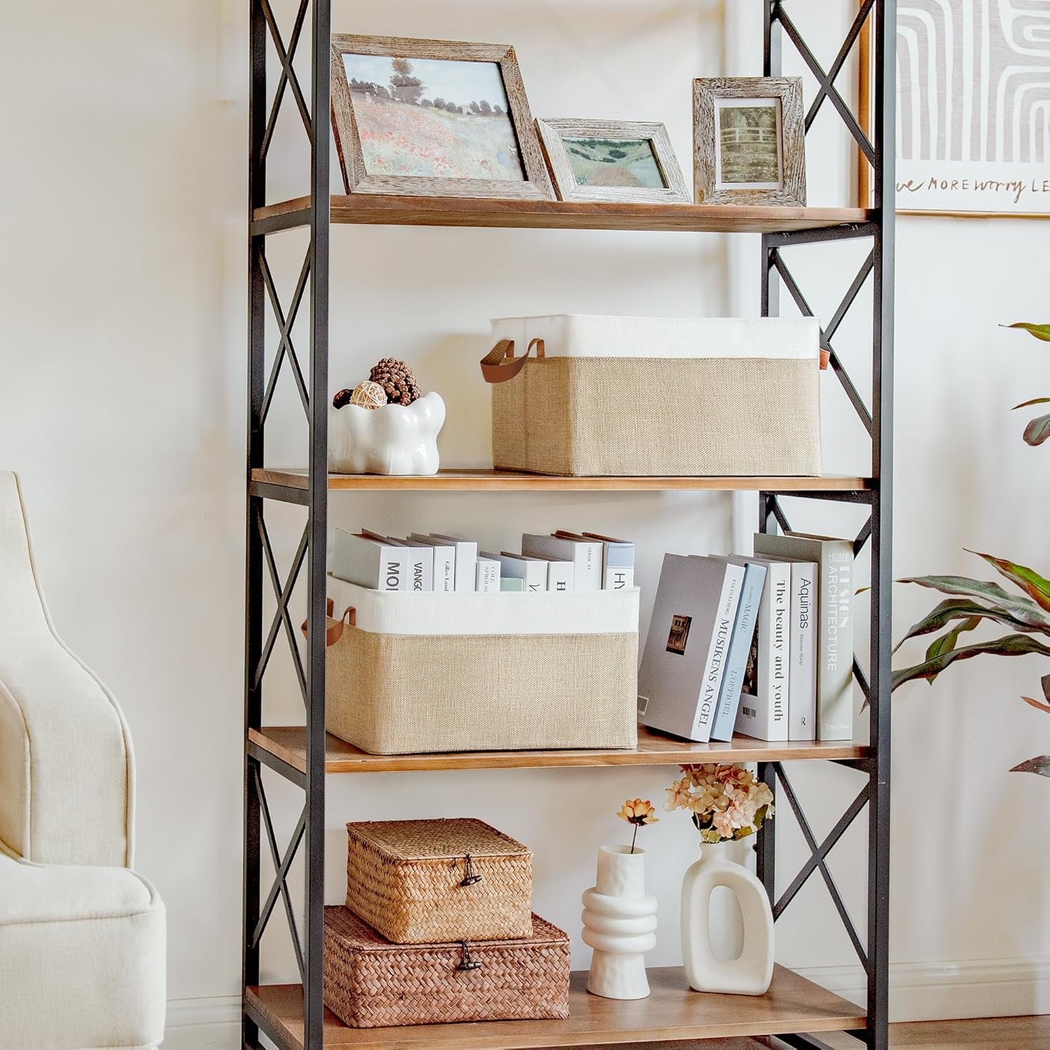 Beige Storage Bin - View 3