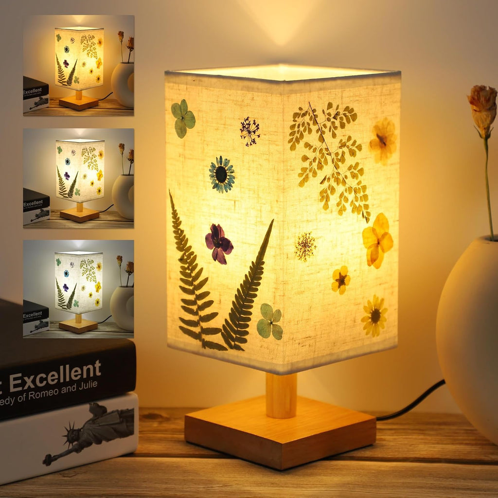 Vintage Purple Bedside Lamp — Square