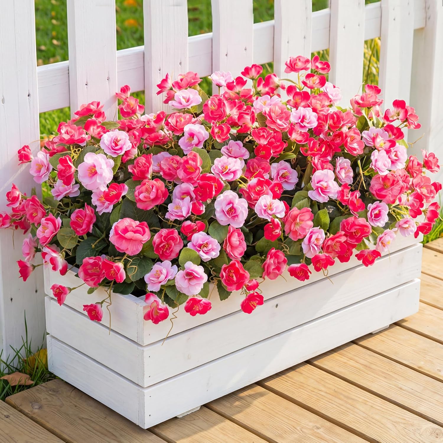 Pink Artificial Flowers — Double Pink