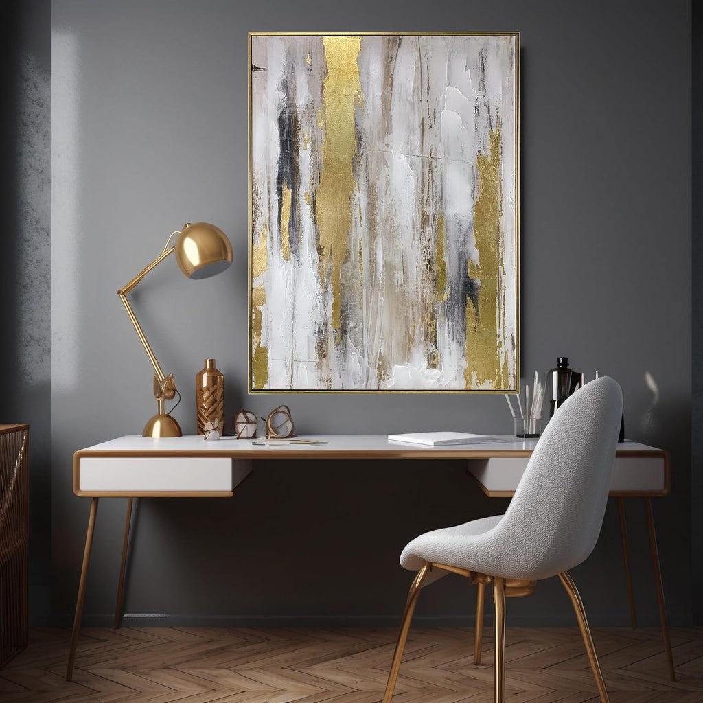 Framed Luxe Gold Wall Art — 32" - View 6