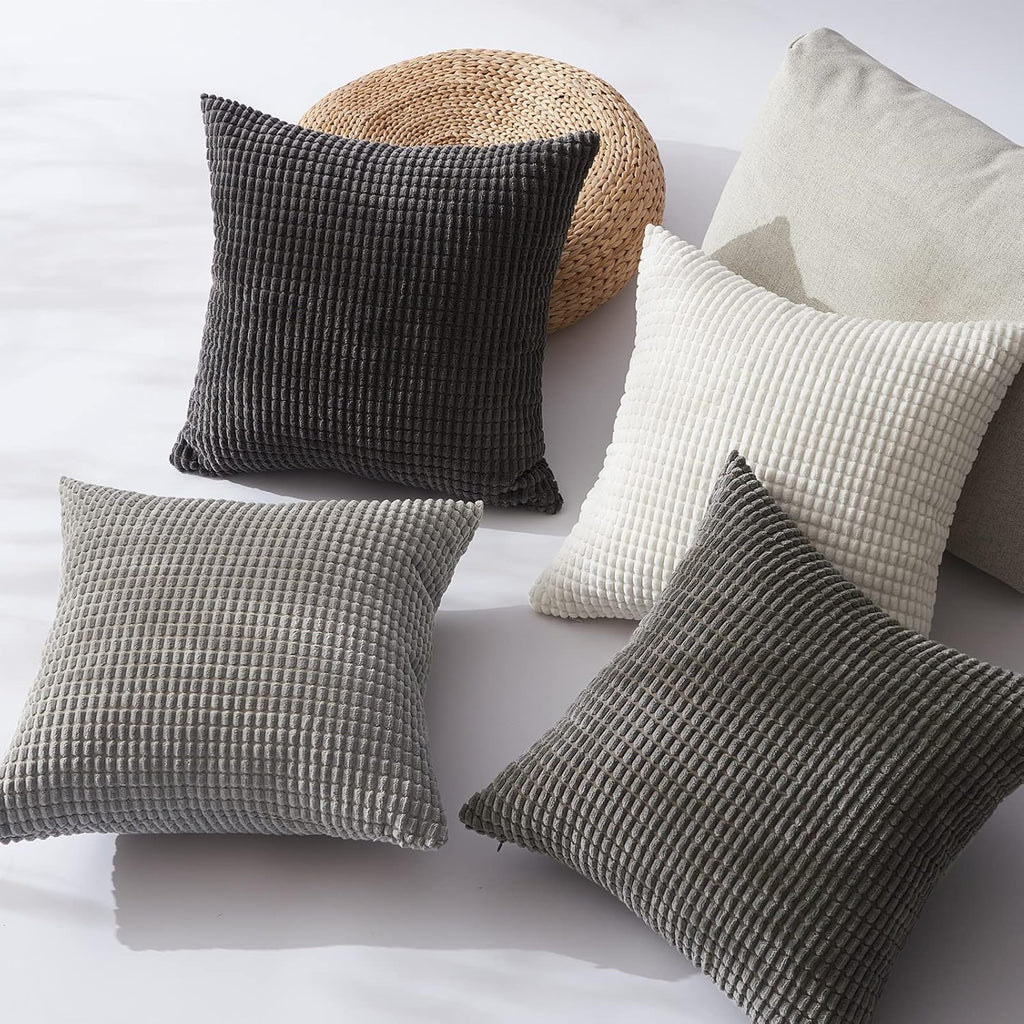 Boho Beige Throw Pillow Cover — 24" - View 4