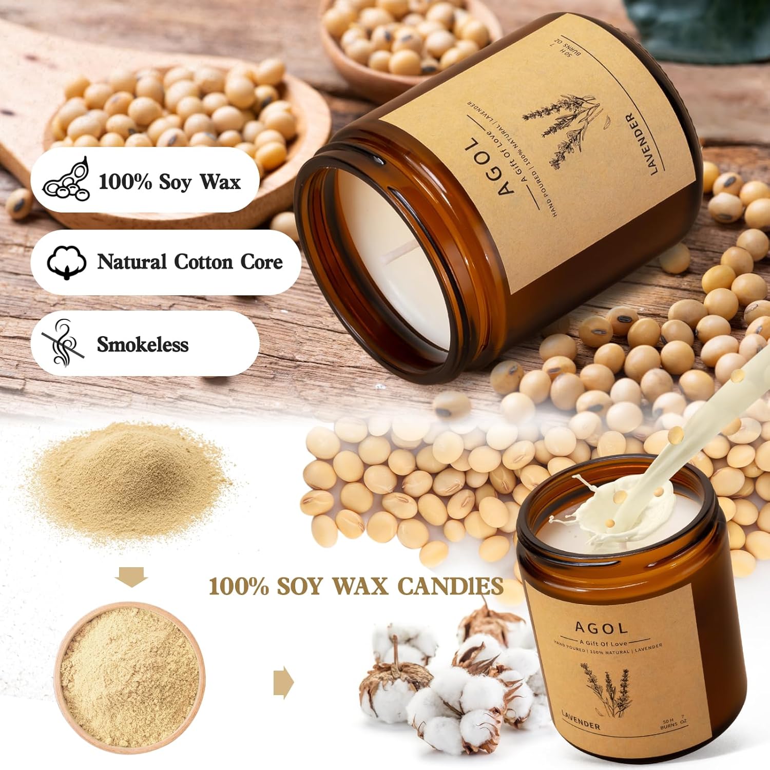 Soy Luxe Wax Scented Candle - View 4