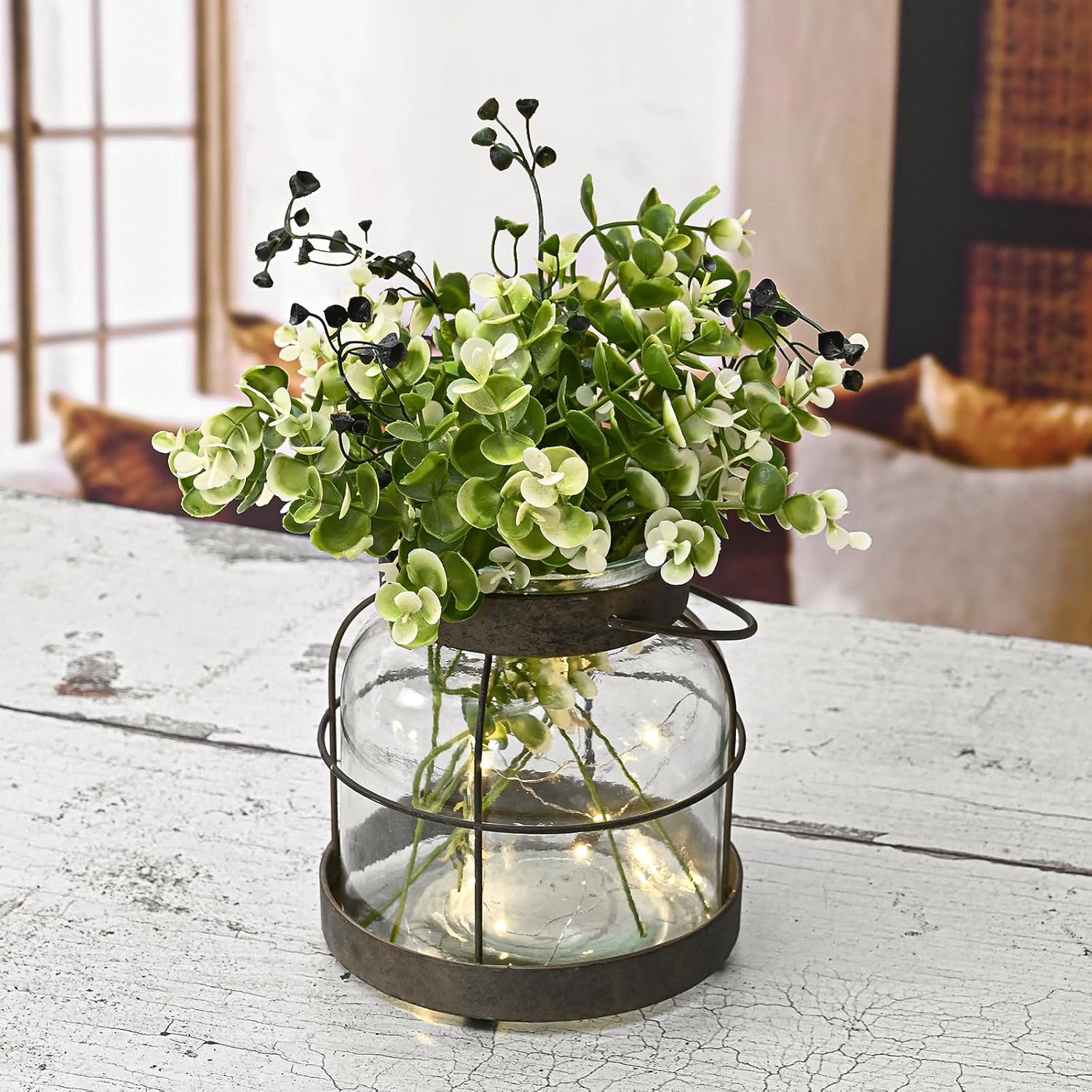 Vintage Farmhouse Green Artificial Plant - View 5