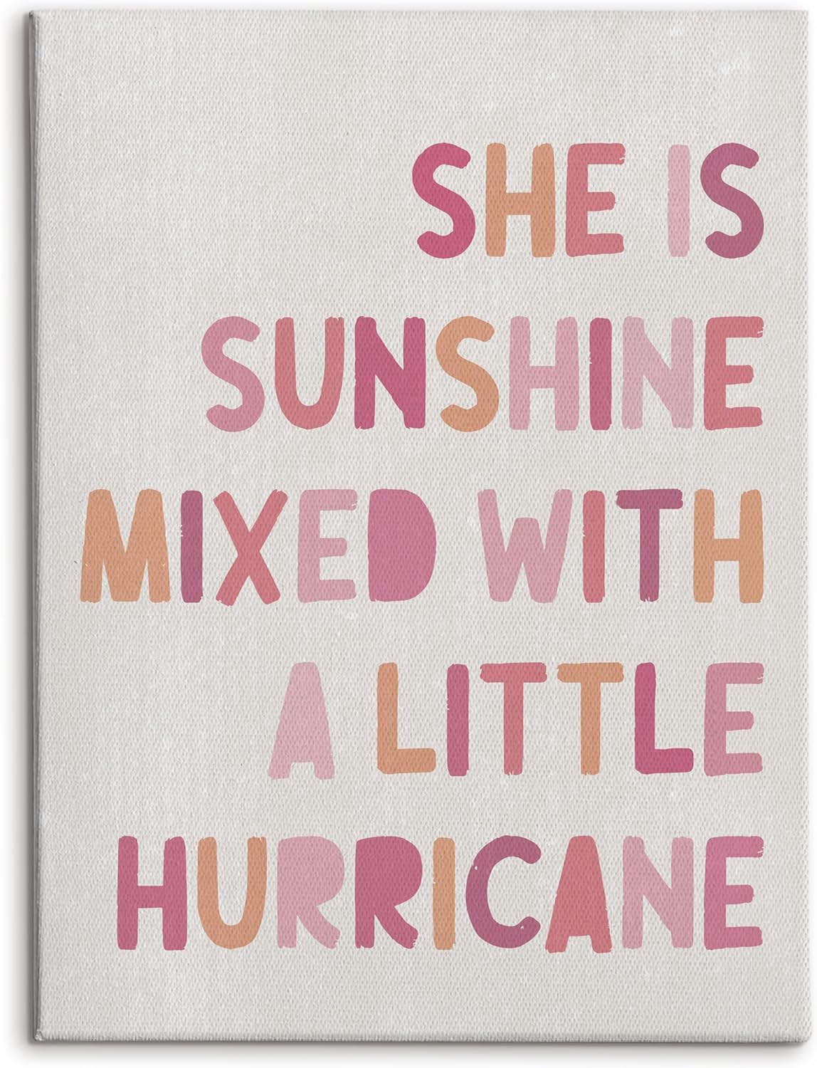 Framed Boho Pink Canvas Wall Art — 14" — 14"L x 11"W