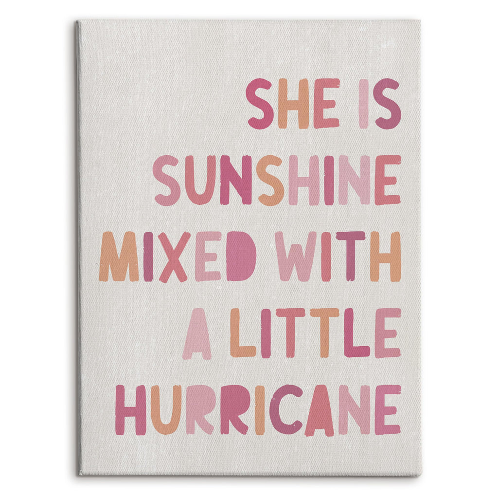Framed Boho Pink Canvas Wall Art — 14"