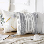 Boho Fabric Throw Pillow Cover — 18"