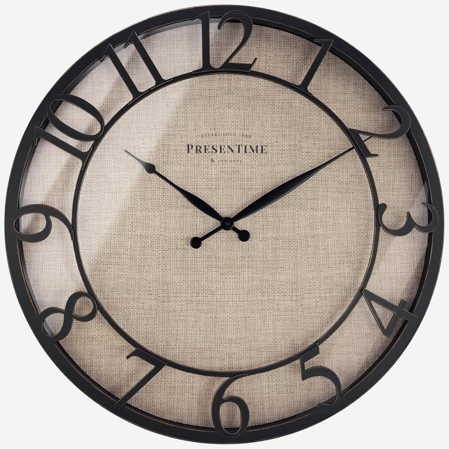 Vintage Farmhouse Gold Wall Clock — 10" — Oil Rubbed Antique Bronze
