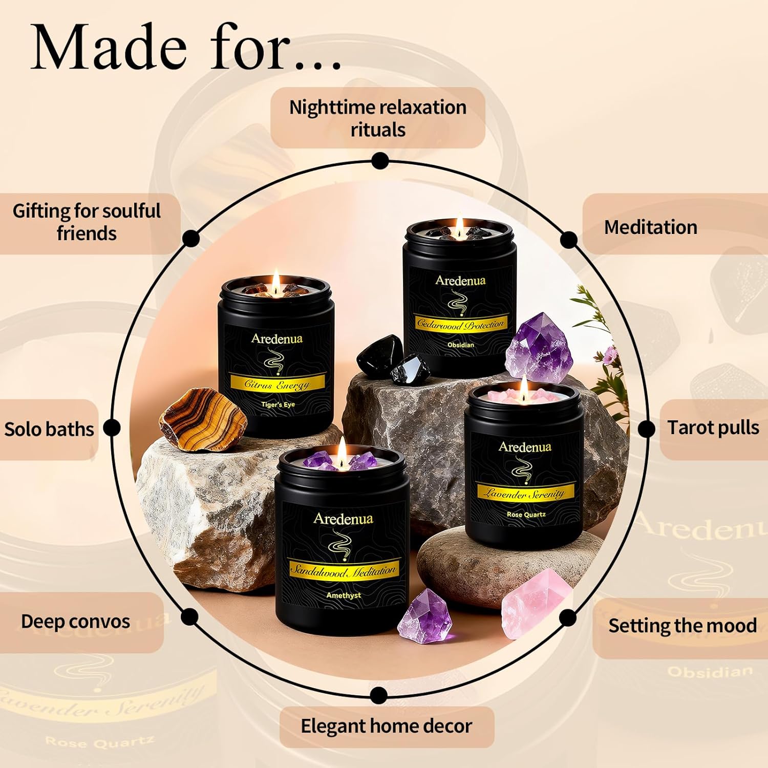 Soy Wax Luxe Wood Scented Candle - View 9