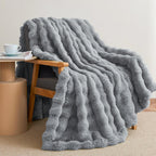 Beige Throw Pillow — 50" — Gray