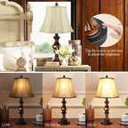 Dimmable Gold Bedside Lamp — Set of 2 - View 2