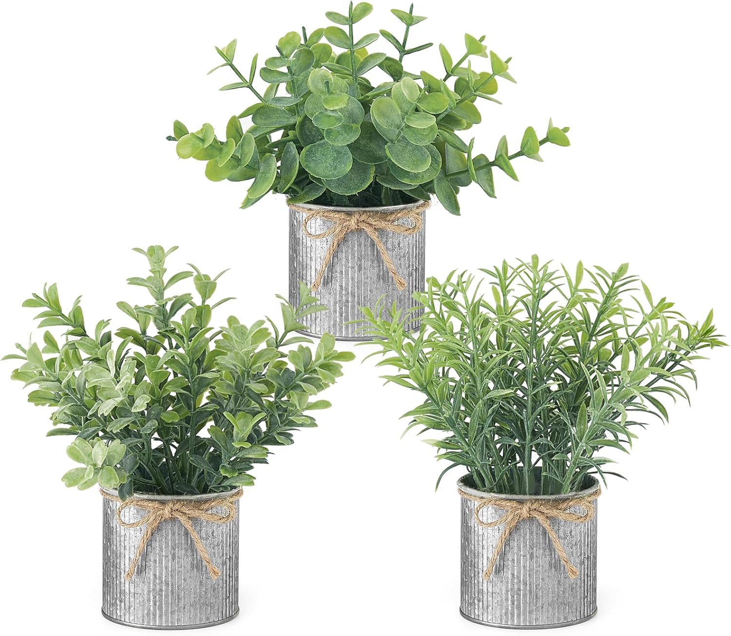 Farmhouse Black Artificial Plant — 3" — Grey