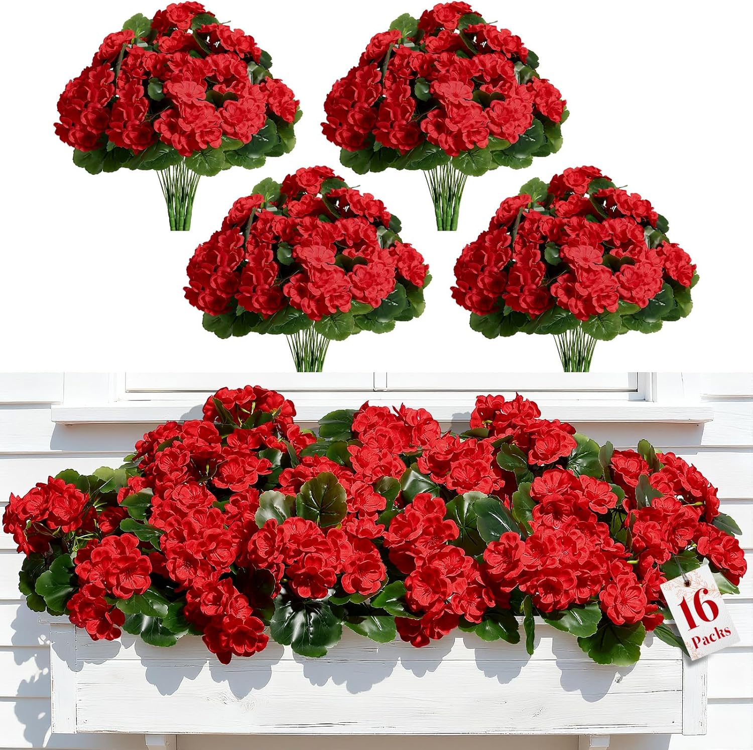 Pink Artificial Plant — Red