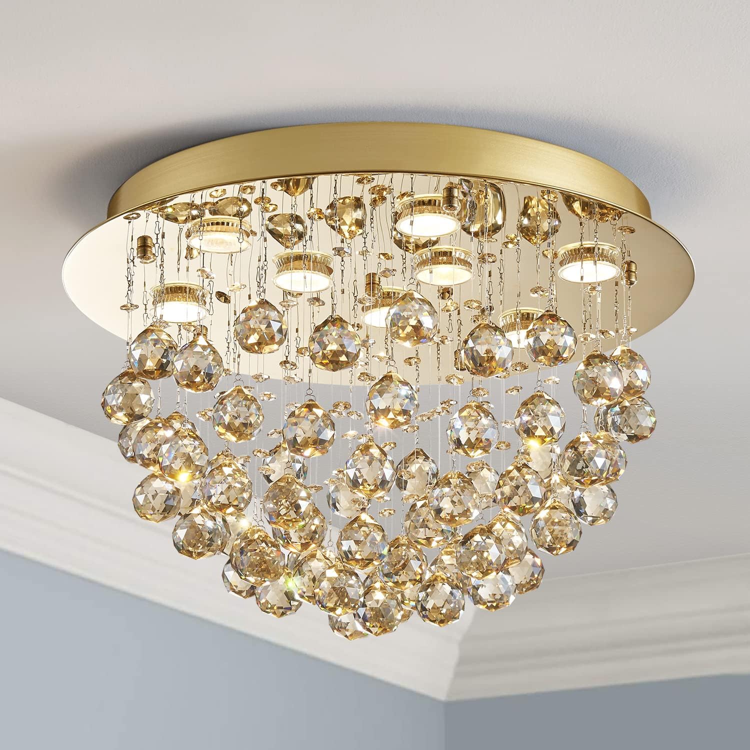 Antique Luxe Blue LED Bulb — 9-Light — H 13"