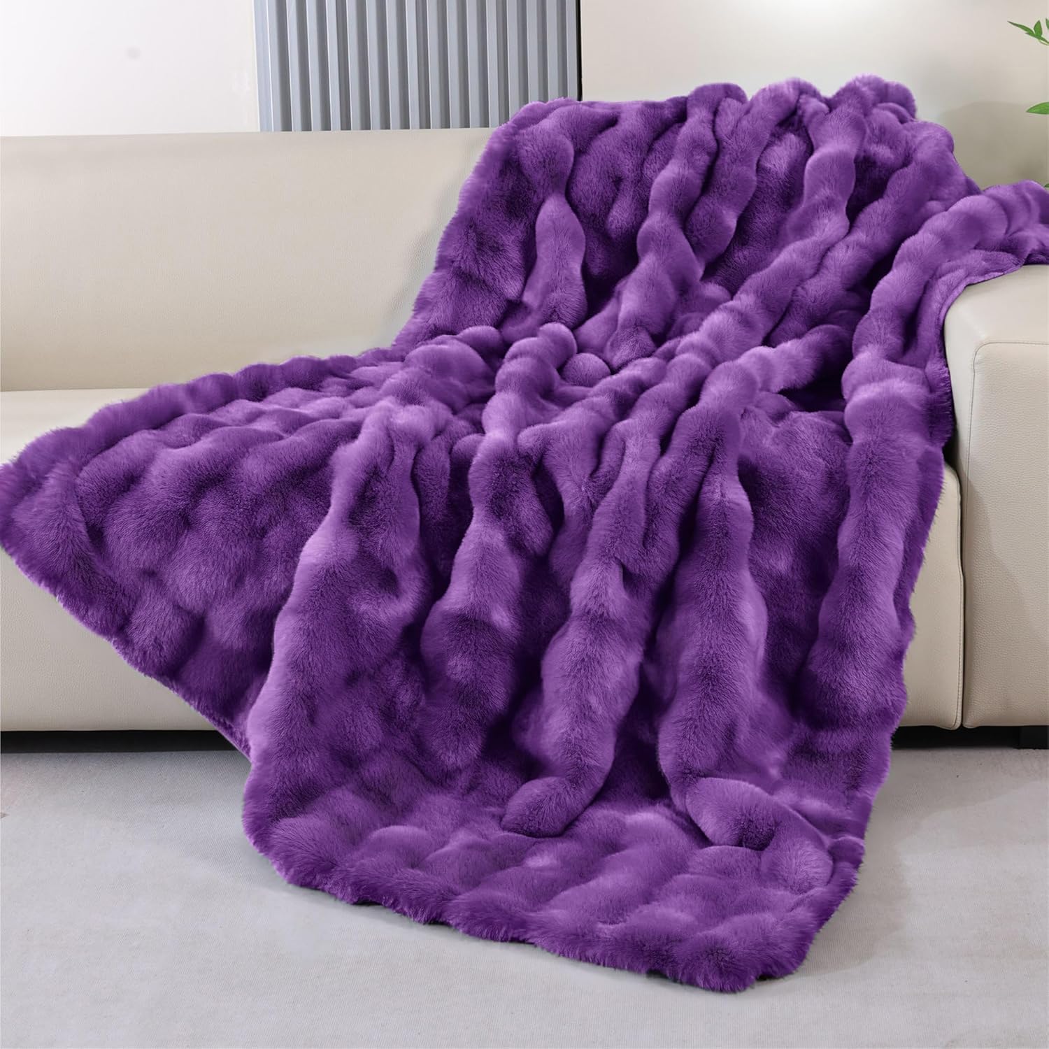 Beige Throw Pillow — 50" — 50"W x 60"L