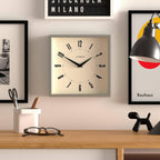 Mid-Century Black Wall Clock — 10" - View 3